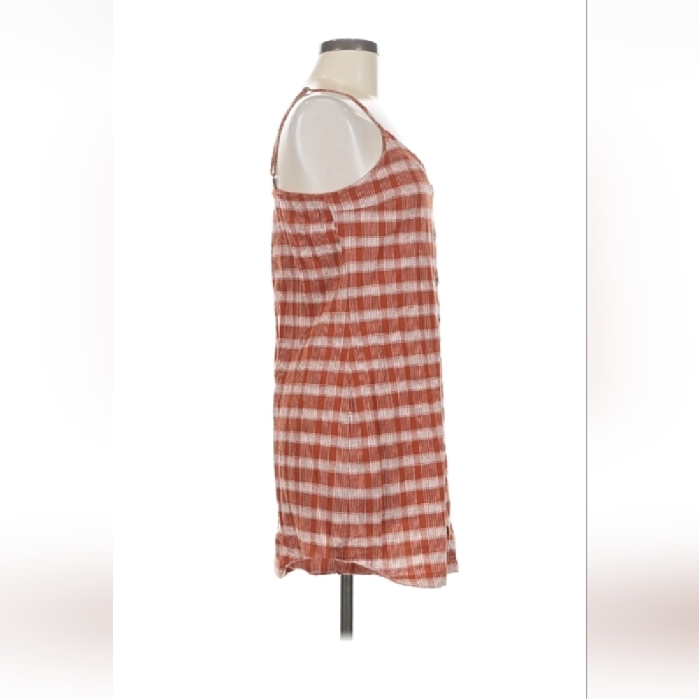 Rip Curl Orange Plaid Flannel Dress M $76 Retail - Picture 6 of 8